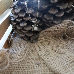 Sterling Silver Opal Necklace